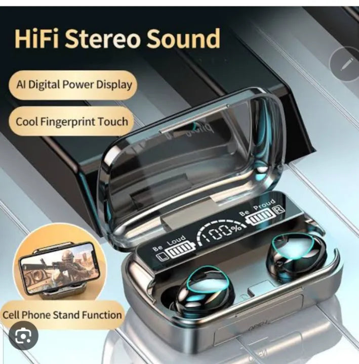 M10 TWS Wireless Earbuds – Bluetooth 5.1 Stereo Sound & Power Bank Case 🎧🔋