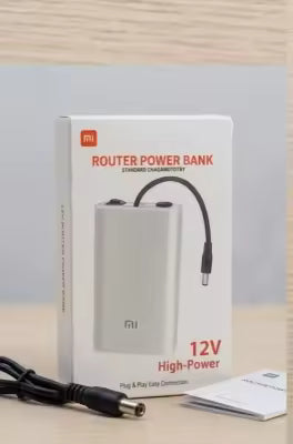12V High-Power Router Power Bank 20000mAh | 6 Cell Backup Battery | Compatible with ONTs & Wi-Fi Routers | 20,000 AMH High Capacity Backup | WiFi Router UPS Power Bank 12 Volts 8 to 10 Hours Backup