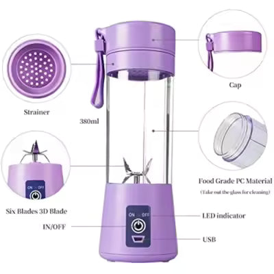 Portable Rechargeable Juicer Blender – Fresh Juice Anywhere
