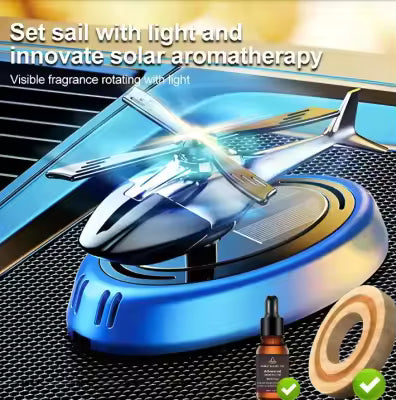 Solar Powered Rotating Helicopter Car Air Freshener* 🚁☀️