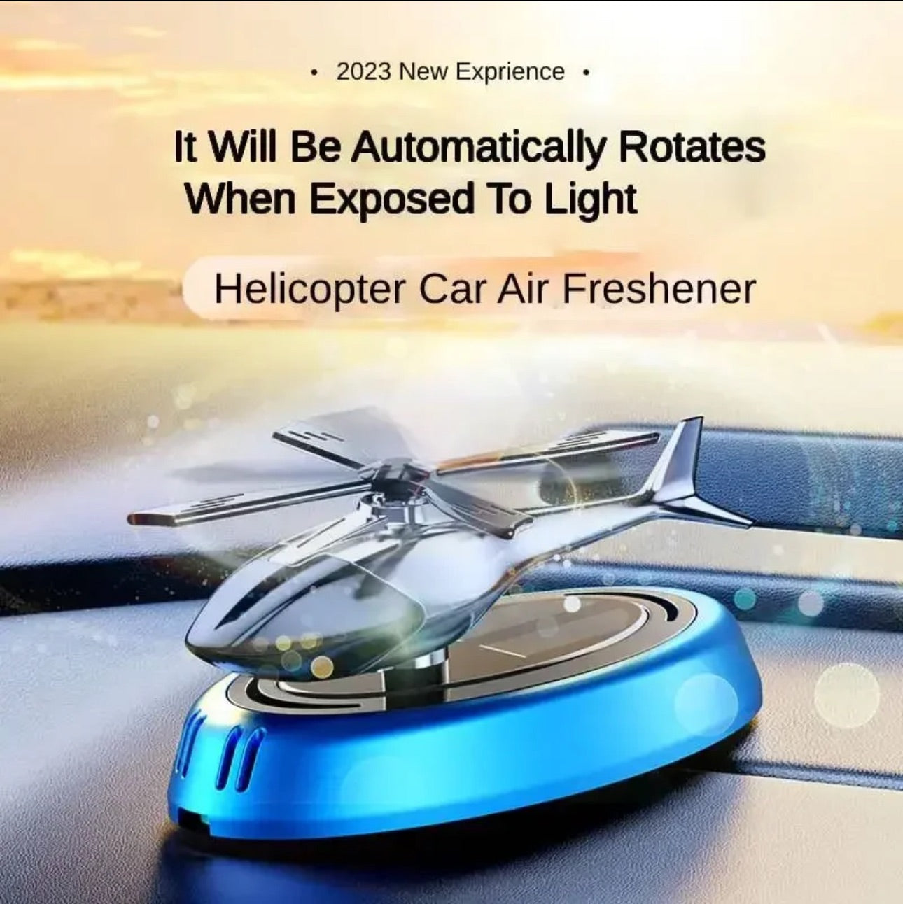 Solar Powered Rotating Helicopter Car Air Freshener* 🚁☀️