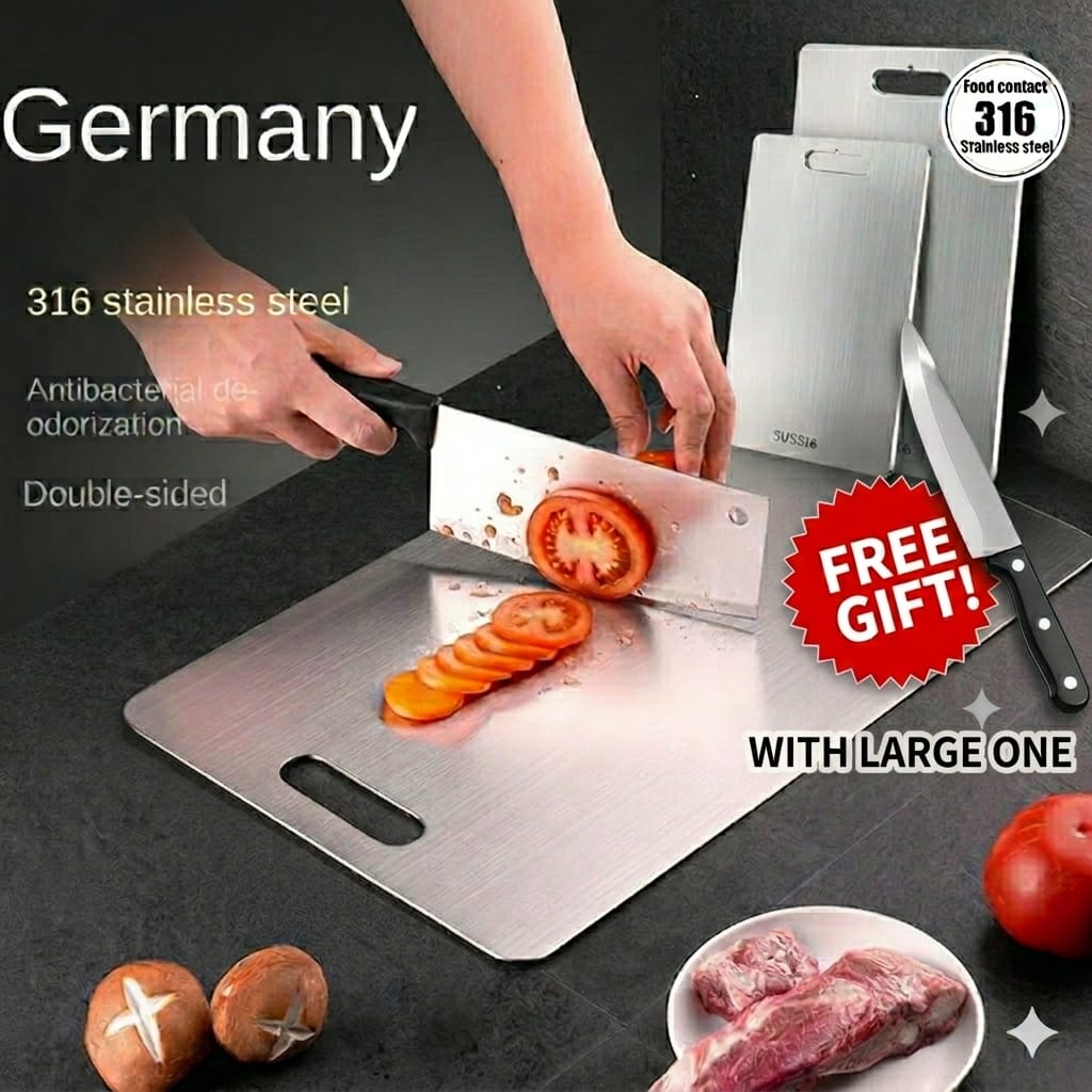 Premium Stainless Steel Cutting Board – Hygenic & Durable Kitchen Essential