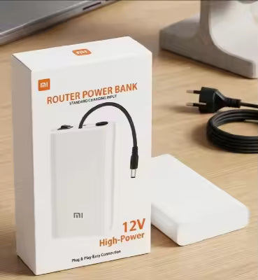 12V High-Power Router Power Bank 20000mAh | 6 Cell Backup Battery | Compatible with ONTs & Wi-Fi Routers | 20,000 AMH High Capacity Backup | WiFi Router UPS Power Bank 12 Volts 8 to 10 Hours Backup