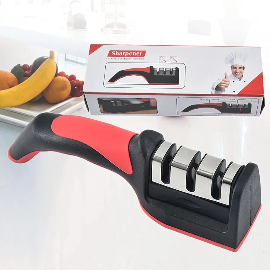 *3-Stage Knife Sharpener – Sharp Blades, Easy Life!* 🔪