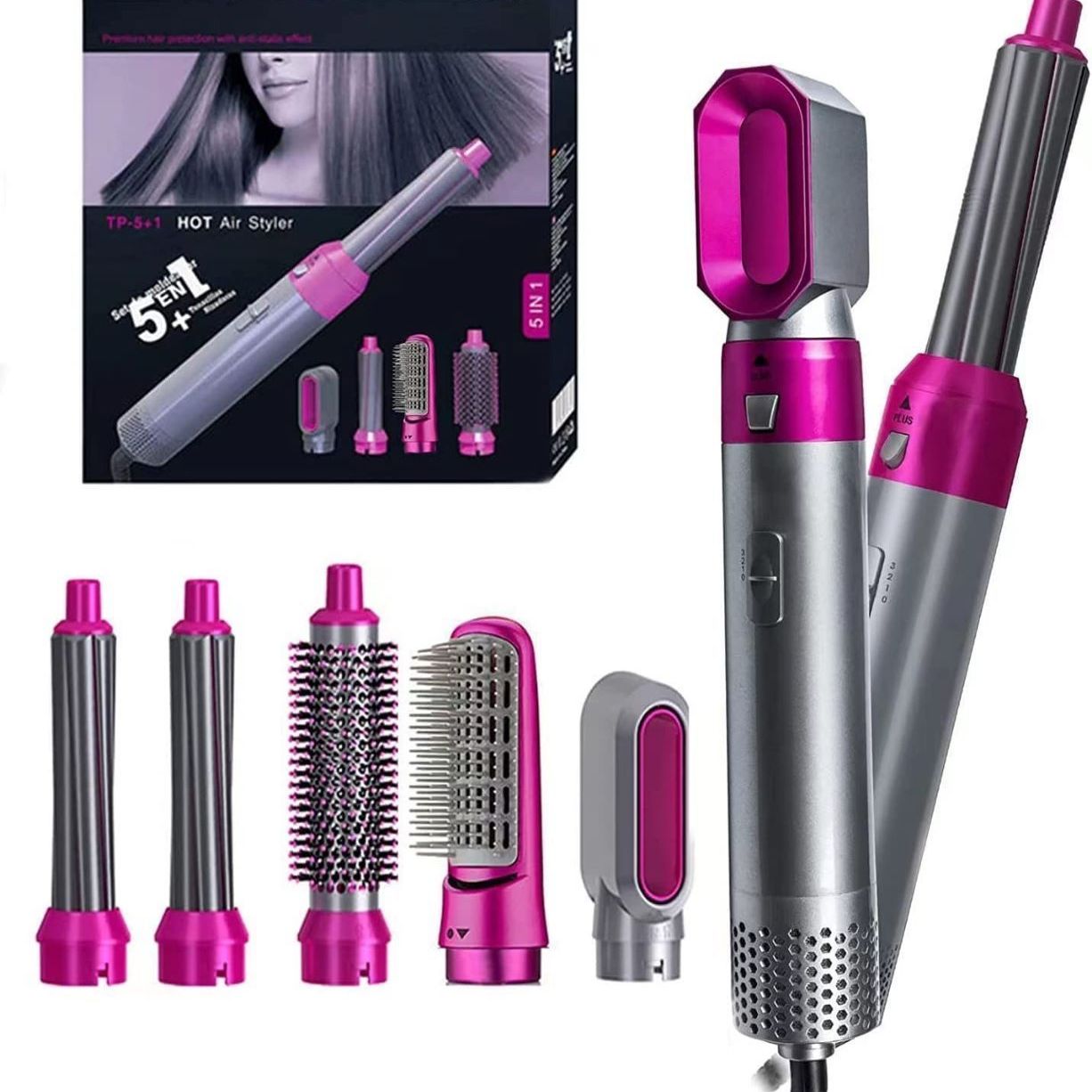 5-in-1 Professional Hair Styler & Hot Air Comb