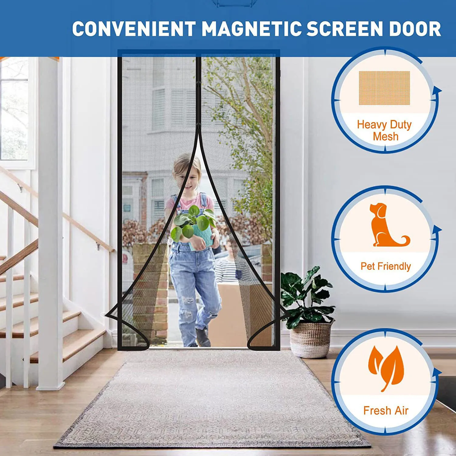 Magnetic Screen Door – Hands-Free Mesh Curtain* 🦟🚪
