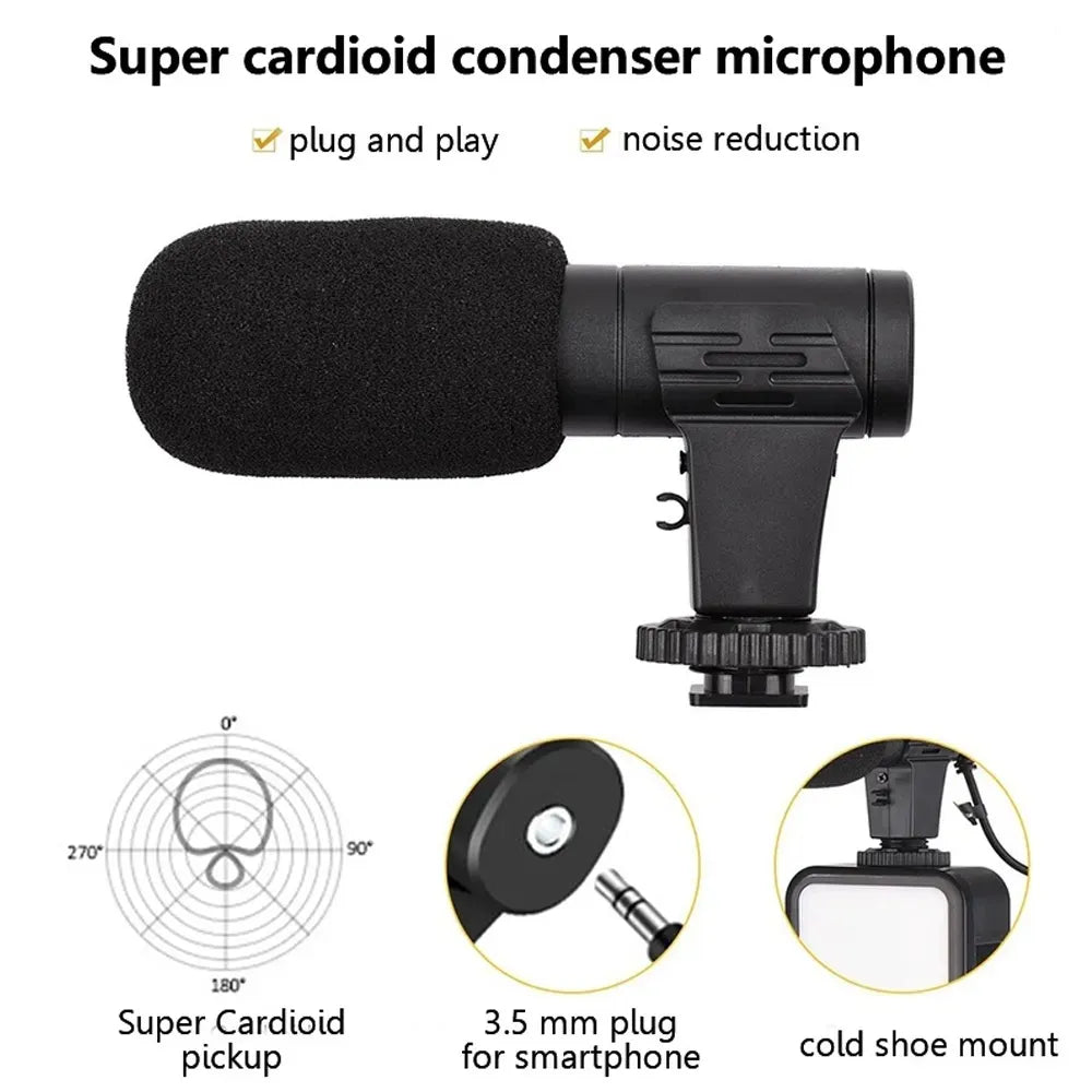 ProStream 4-in-1 Smartphone Vlogging Kit – Ultimate Content Creator Rig with LED Lighting & Shotgun Mic