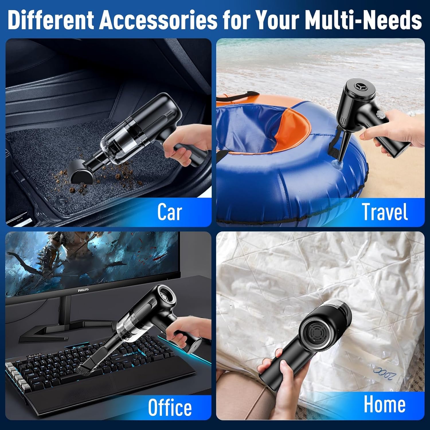 Portable Wireless Car Vacuum Cleaner – 6000Pa High Suction* 🚗💨