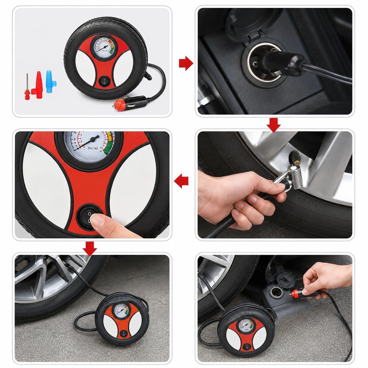 DC 12V Portable Electric Car Tire Inflator & Air Compressor* 🚗💨