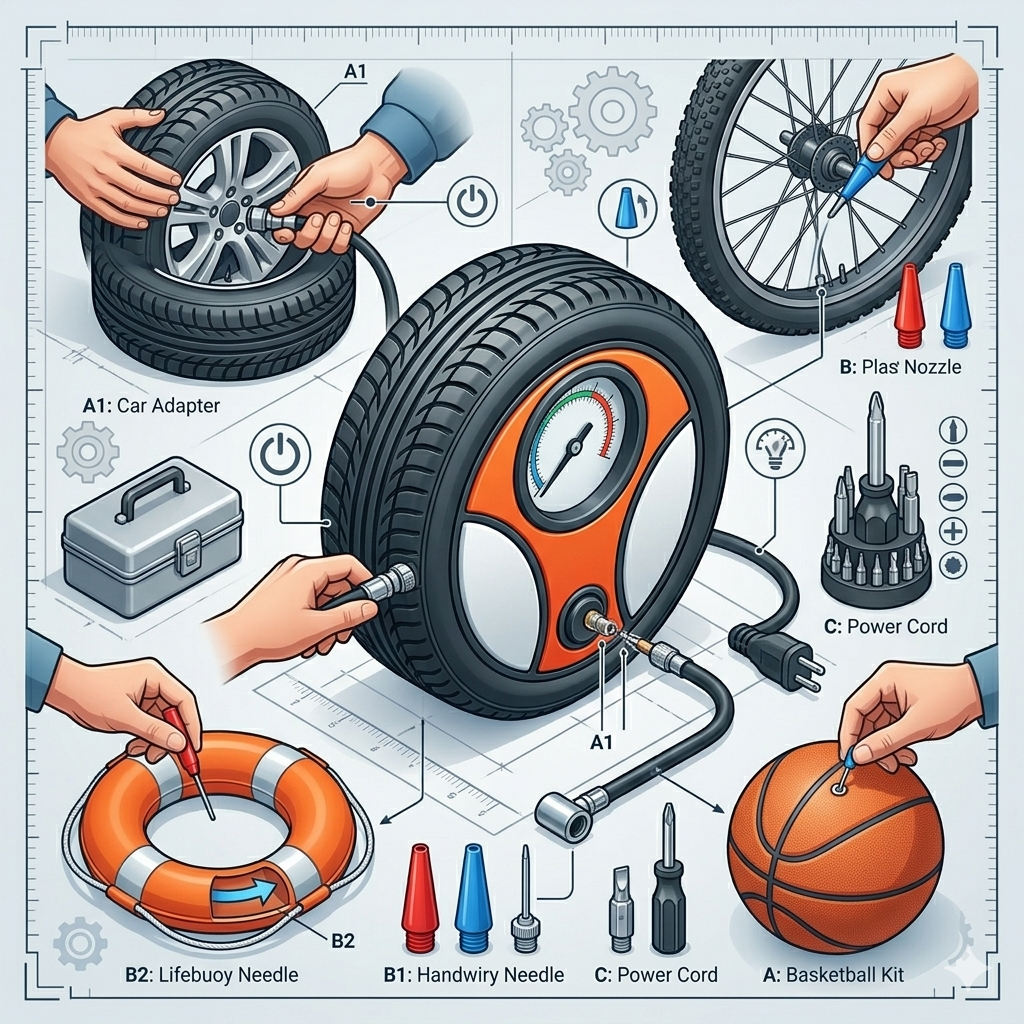 DC 12V Portable Electric Car Tire Inflator & Air Compressor* 🚗💨